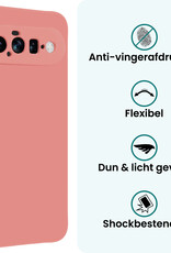 Forterra Forterra Google Pixel 11 Hoesje Siliconen Met 2x Screenprotector - Lichtroze