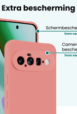 Forterra Forterra Google Pixel 11 Hoesje Siliconen Met 2x Screenprotector - Lichtroze