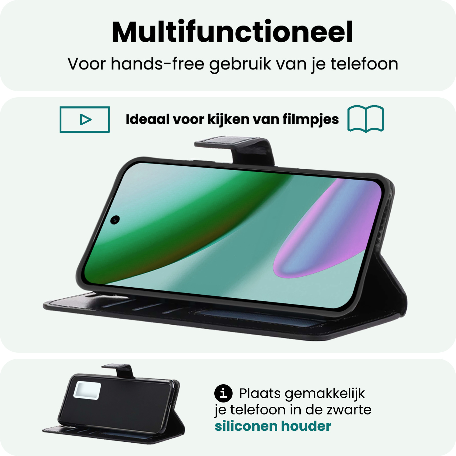 Forterra Forterra Google Pixel 11 Hoesje Bookcase - Zwart