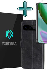 Forterra Forterra Google Pixel 11 Hoesje Bookcase Met Screenprotector - Zwart