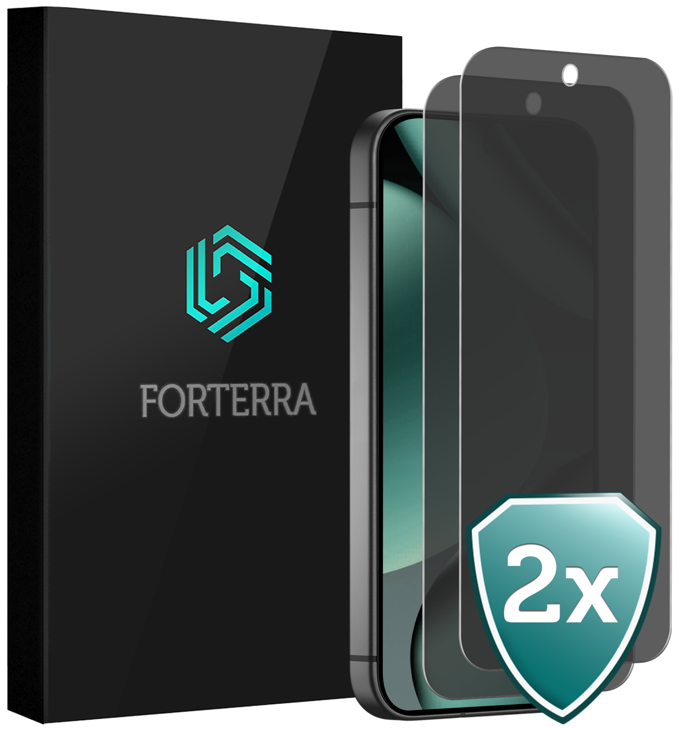 Forterra Forterra Google Pixel 11 Pro Screenprotector Glas Privacy - 2 PACK