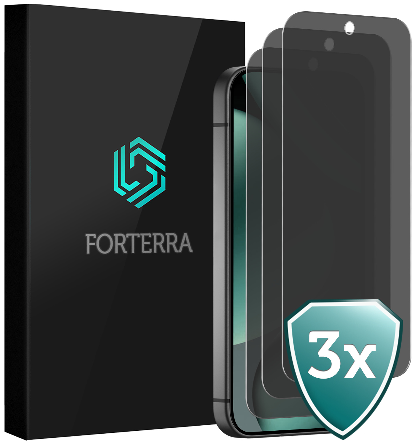 Forterra Forterra Google Pixel 11 Pro Screenprotector Glas Privacy - 3 PACK