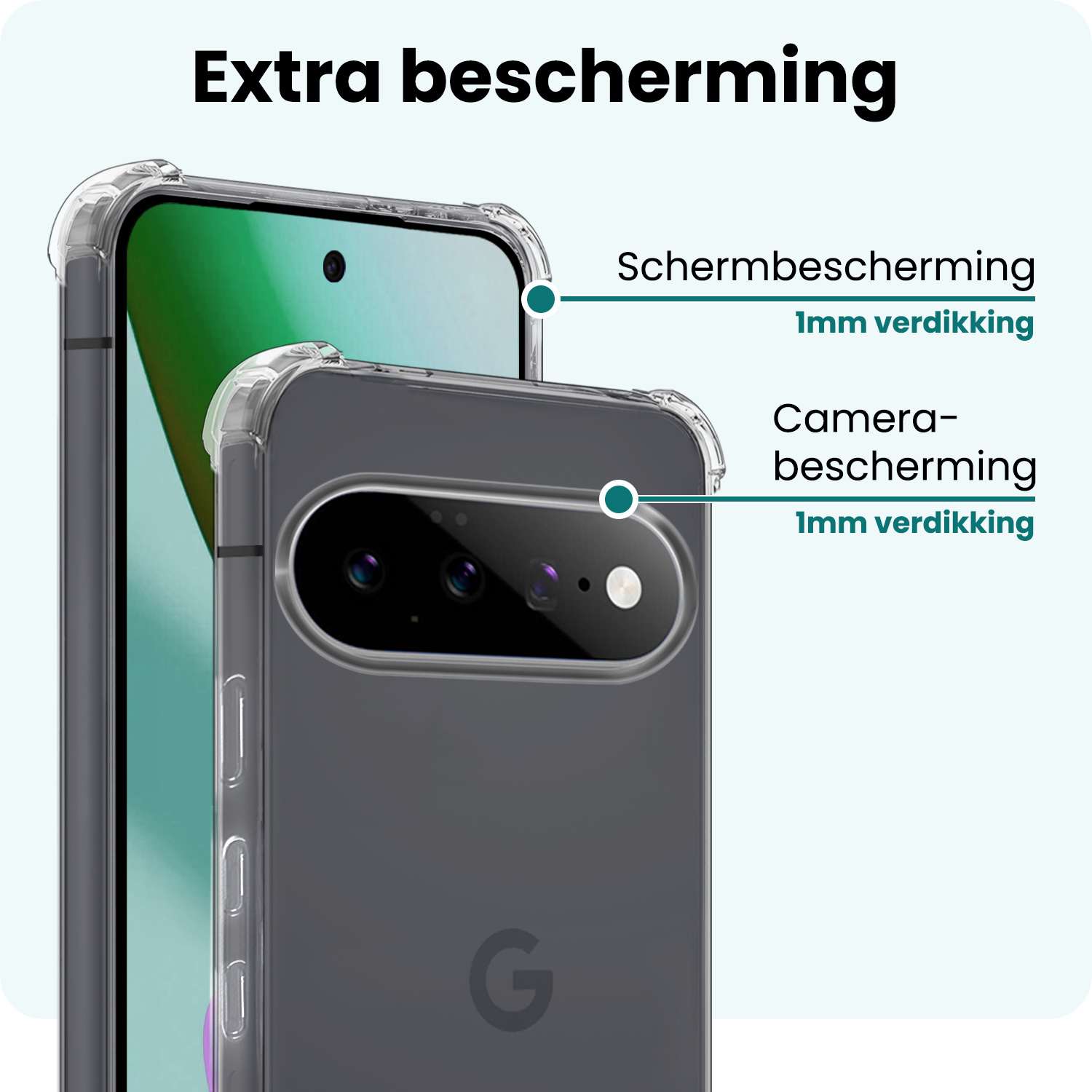 Forterra Forterra Google Pixel 11 Pro Hoesje Shockproof Met Screenprotector