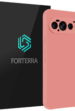 Forterra Forterra Google Pixel 11 Pro Hoesje Siliconen - Lichtroze