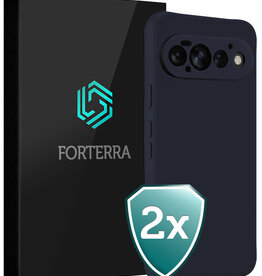 Forterra Forterra Google Pixel 11 Pro Hoesje Siliconen - Donkerblauw - 2 PACK