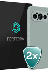 Forterra Forterra Google Pixel 11 Pro Hoesje Siliconen - Lichtblauw - 2 PACK