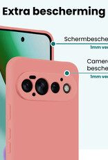 Forterra Forterra Google Pixel 11 Pro Hoesje Siliconen - Lichtroze - 2 PACK