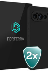 Forterra Forterra Google Pixel 11 Pro Hoesje Siliconen - Zwart - 2 PACK