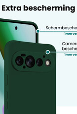 Forterra Forterra Google Pixel 11 Pro Hoesje Siliconen Met Screenprotector - Donkergroen