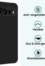Forterra Forterra Google Pixel 11 Pro Hoesje Siliconen Met Screenprotector - Zwart