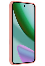 Forterra Forterra Google Pixel 11 Pro Hoesje Siliconen Met 2x Screenprotector - Lichtroze