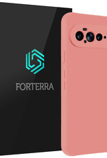 Forterra Forterra Google Pixel 11 Pro XL Hoesje Siliconen - Lichtroze