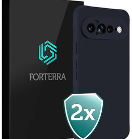 Forterra Forterra Google Pixel 11 Pro XL Hoesje Siliconen - Donkerblauw - 2 PACK