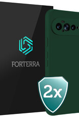 Forterra Forterra Google Pixel 11 Pro XL Hoesje Siliconen - Donkergroen - 2 PACK