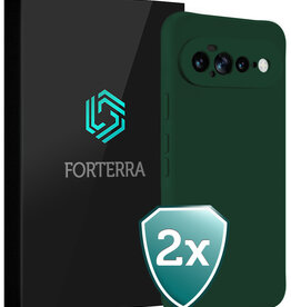 Forterra Forterra Google Pixel 11 Pro XL Hoesje Siliconen - Donkergroen - 2 PACK