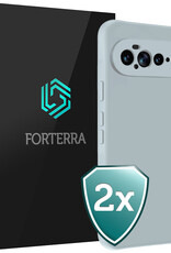Forterra Forterra Google Pixel 11 Pro XL Hoesje Siliconen - Lichtblauw - 2 PACK
