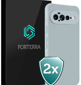 Forterra Forterra Google Pixel 11 Pro XL Hoesje Siliconen - Lichtblauw - 2 PACK