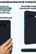 Forterra Forterra Google Pixel 11 Pro XL Hoesje Siliconen Met Screenprotector - Donkerblauw