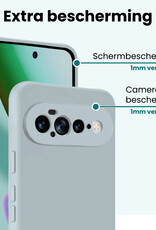 Forterra Forterra Google Pixel 11 Pro XL Hoesje Siliconen Met Screenprotector - Lichtblauw