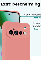 Forterra Forterra Google Pixel 11 Pro XL Hoesje Siliconen Met Screenprotector - Lichtroze