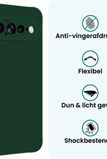 Forterra Forterra Google Pixel 11 Pro XL Hoesje Siliconen Met 2x Screenprotector - Donkergroen