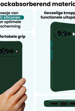 Forterra Forterra Google Pixel 11 Pro XL Hoesje Siliconen Met 2x Screenprotector - Donkergroen
