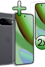 BASEY. BASEY. Google Pixel 11 Pro Hoesje Siliconen Met 2x Screenprotector - Transparant