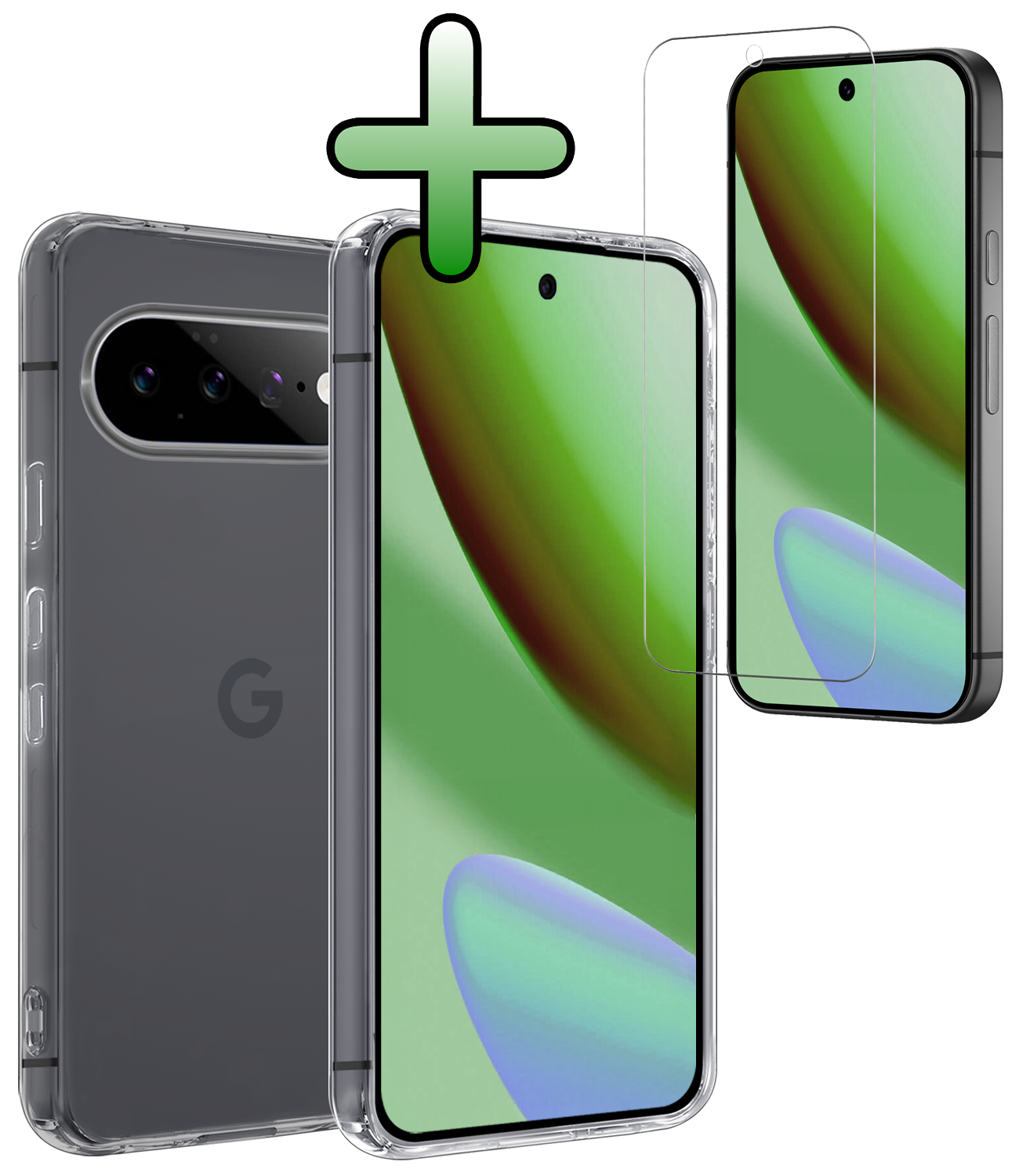 BASEY. BASEY. Google Pixel 11 Hoesje Siliconen Met Screenprotector - Transparant