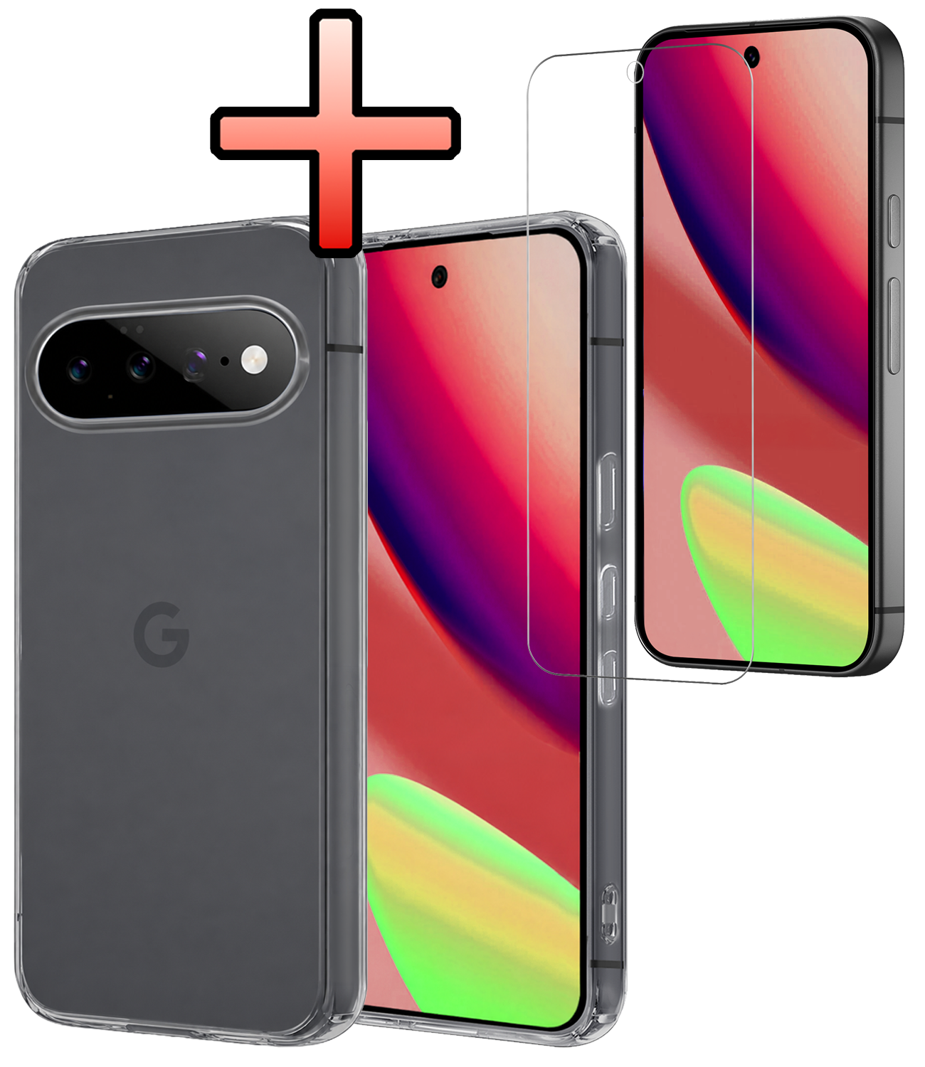 NoXx NoXx Google Pixel 11 Hoesje Siliconen Met Screenprotector - Transparant