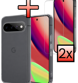 NoXx NoXx Google Pixel 11 Pro Hoesje Siliconen Met 2x Screenprotector - Transparant