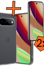 Nomfy Nomfy Google Pixel 11 Hoesje Siliconen Met 2x Screenprotector - Transparant