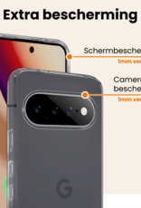 Nomfy Nomfy Google Pixel 11 Hoesje Siliconen Met 2x Screenprotector - Transparant
