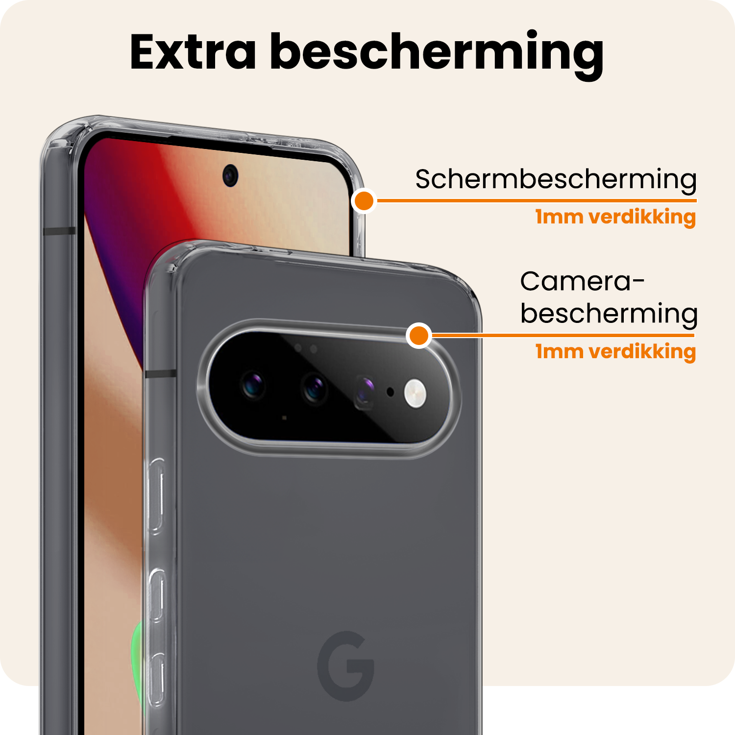 Nomfy Nomfy Google Pixel 11 Pro Hoesje Siliconen - Transparant - 2 PACK
