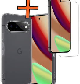 Nomfy Nomfy Google Pixel 11 Pro Hoesje Siliconen Met Screenprotector - Transparant