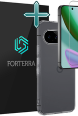 Forterra Forterra Google Pixel 11 Pro Hoesje Siliconen Met Screenprotector - Transparant