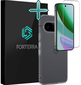 Forterra Forterra Google Pixel 11 Pro Hoesje Siliconen Met Screenprotector - Transparant