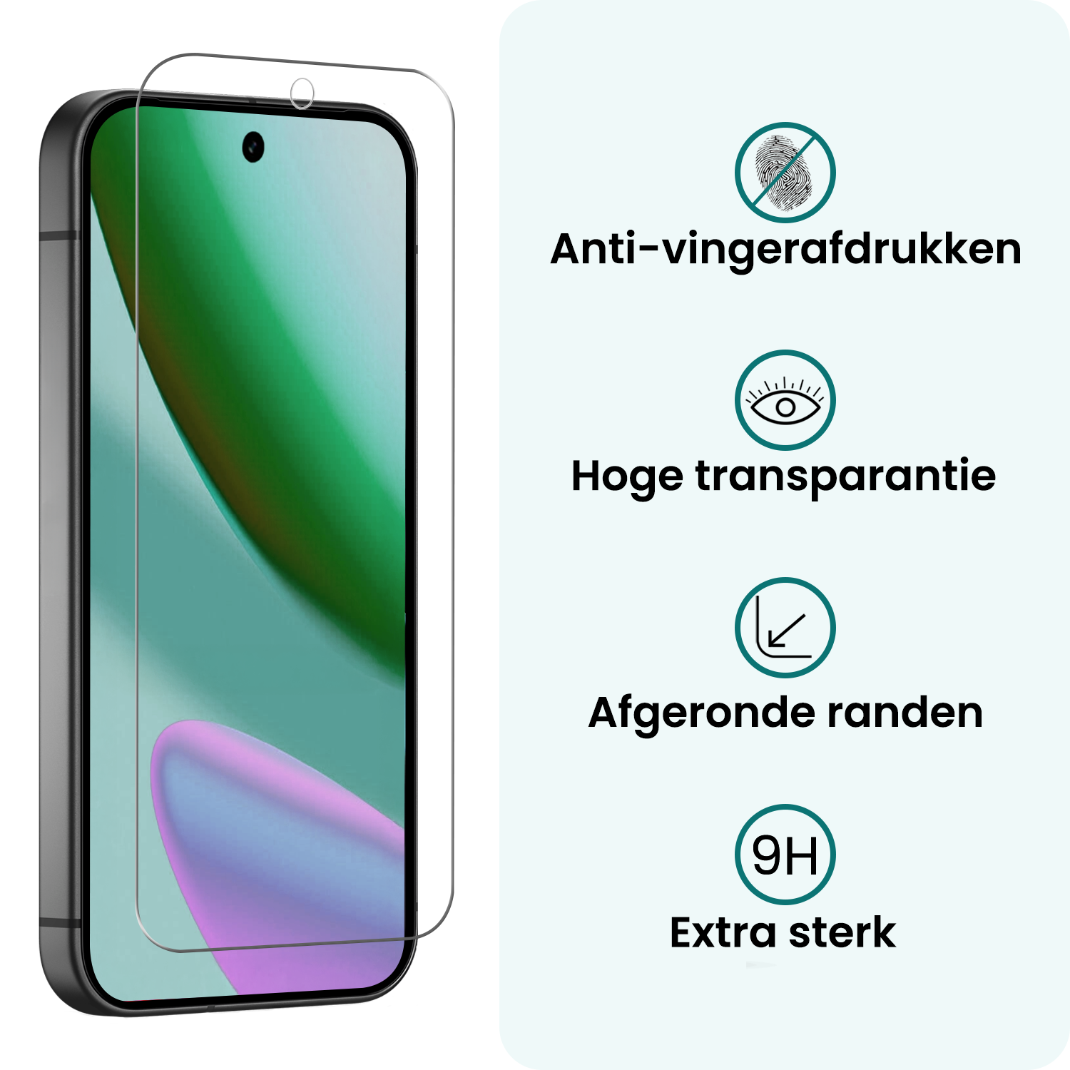 Forterra Forterra Google Pixel 11 Pro Hoesje Siliconen Met 2x Screenprotector - Transparant