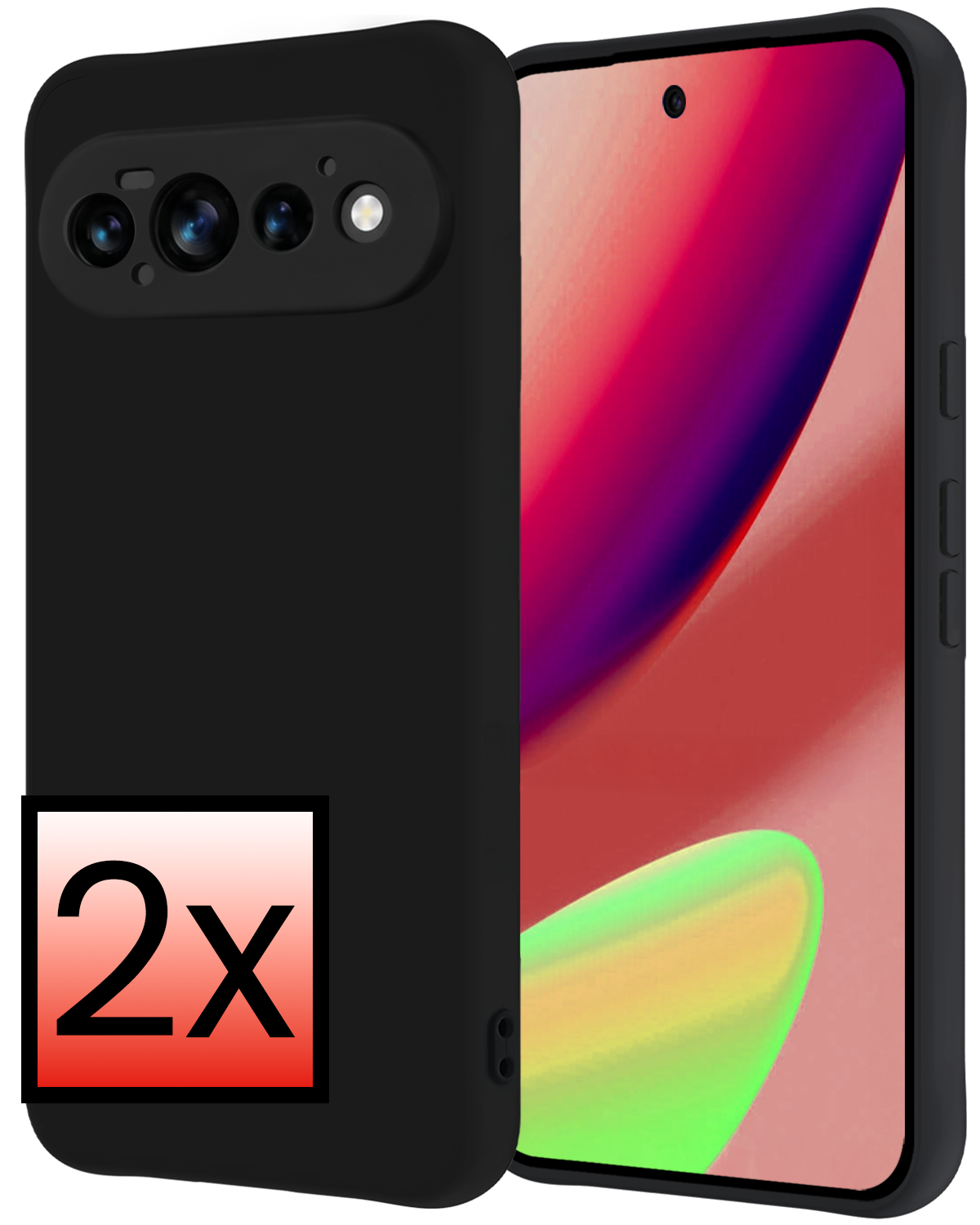 NoXx NoXx Google Pixel 11 Pro Hoesje Siliconen - Zwart - 2 PACK