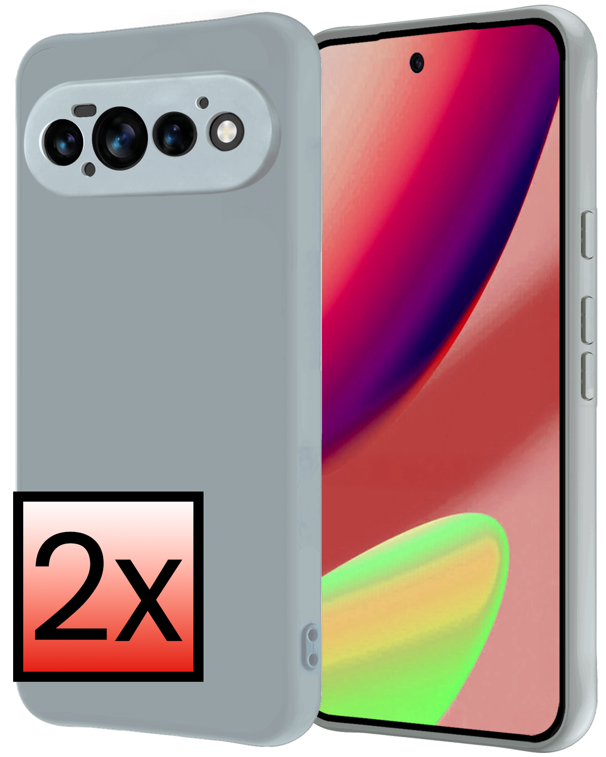 NoXx NoXx Google Pixel 11 Pro Hoesje Siliconen - Lichtblauw - 2 PACK
