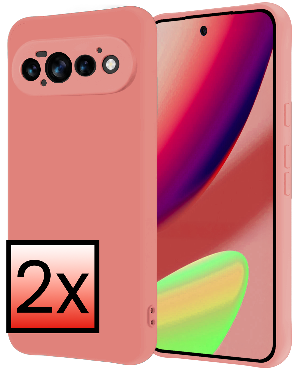 NoXx NoXx Google Pixel 11 Pro Hoesje Siliconen - Lichtroze - 2 PACK