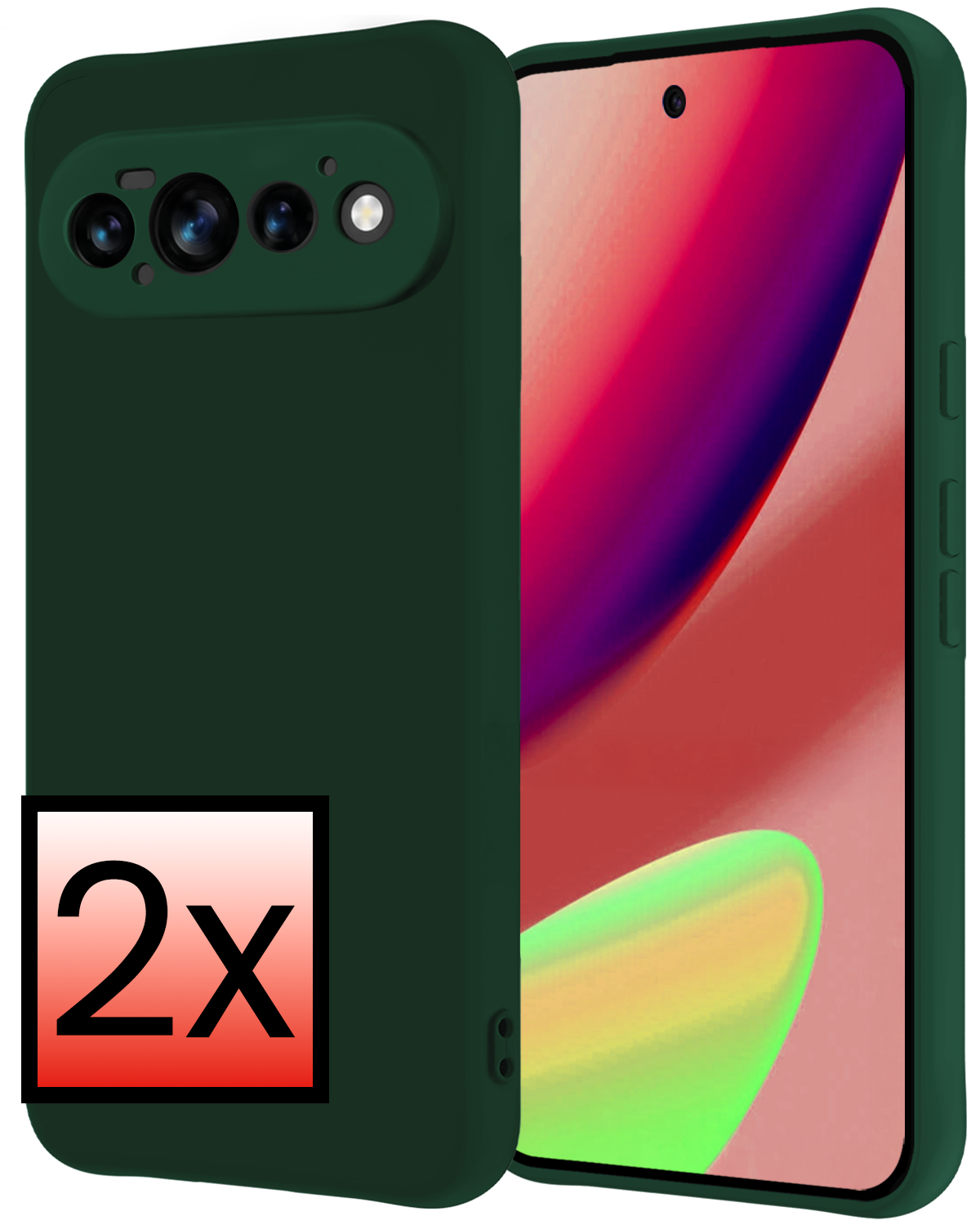 NoXx NoXx Google Pixel 11 Pro Hoesje Siliconen - Donkergroen - 2 PACK