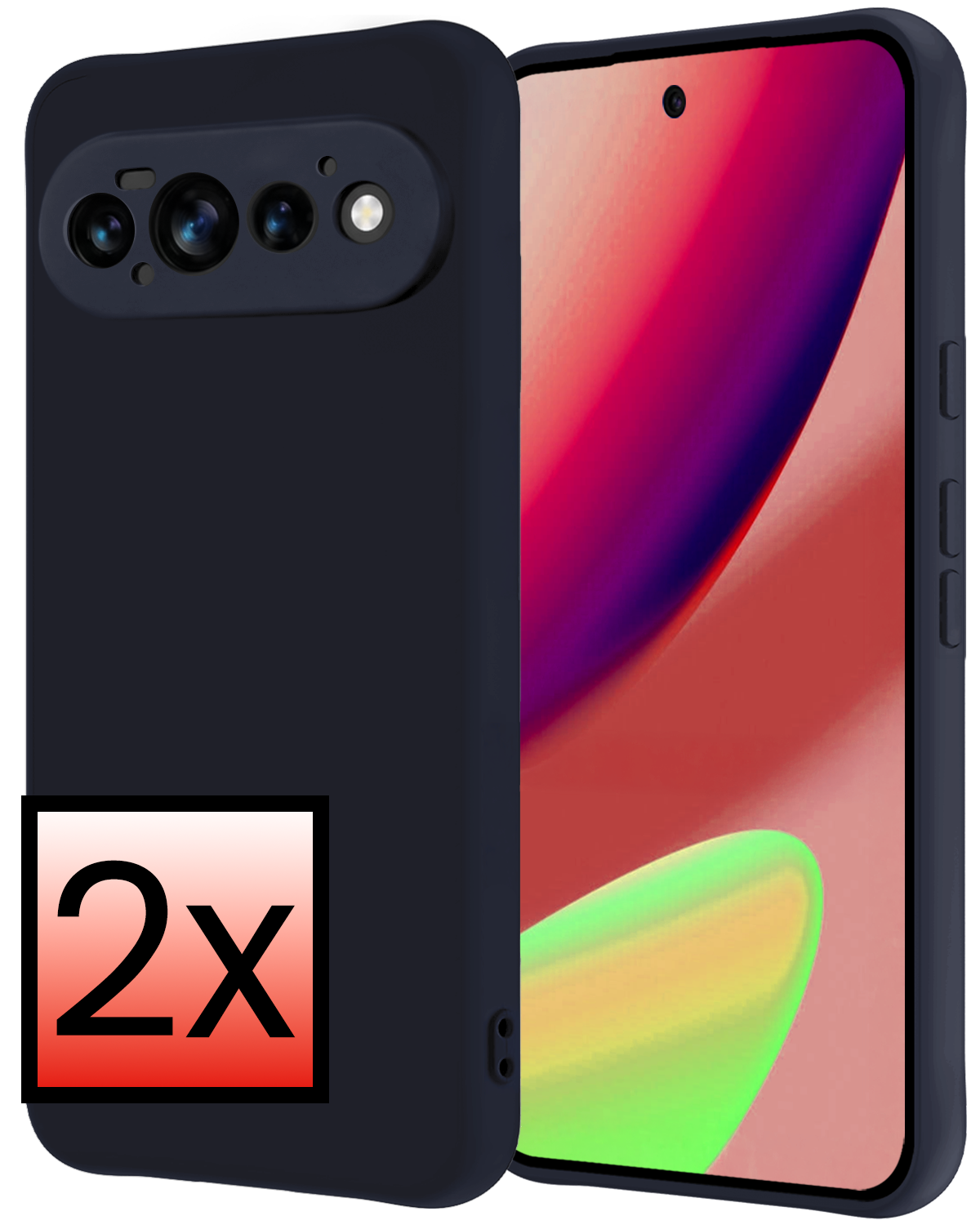 NoXx NoXx Google Pixel 11 Pro Hoesje Siliconen - Donkerblauw - 2 PACK