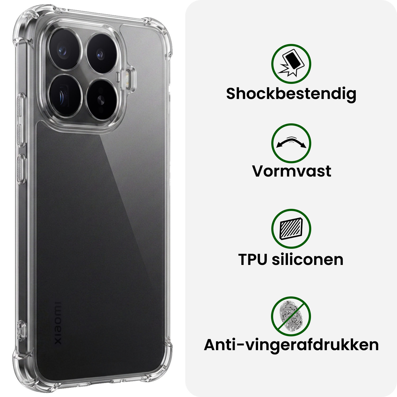 BASEY. BASEY. Xiaomi 17T Hoesje Shockproof Met Screenprotector