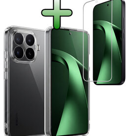 BASEY. BASEY. Xiaomi 17T Hoesje Siliconen Met Screenprotector - Transparant