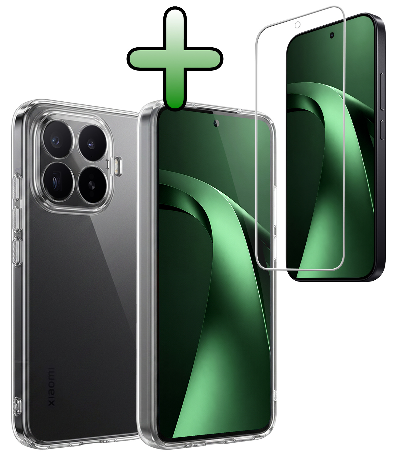 BASEY. BASEY. Xiaomi 17T Hoesje Siliconen Met Screenprotector - Transparant