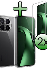BASEY. BASEY. Xiaomi 17T Hoesje Siliconen Met 2x Screenprotector - Transparant