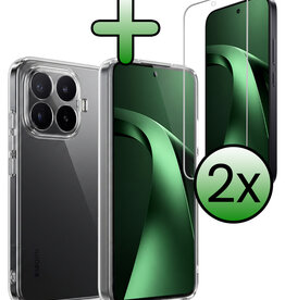 BASEY. BASEY. Xiaomi 17T Hoesje Siliconen Met 2x Screenprotector - Transparant