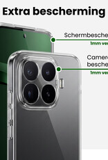 BASEY. BASEY. Xiaomi 17T Hoesje Siliconen Met 2x Screenprotector - Transparant