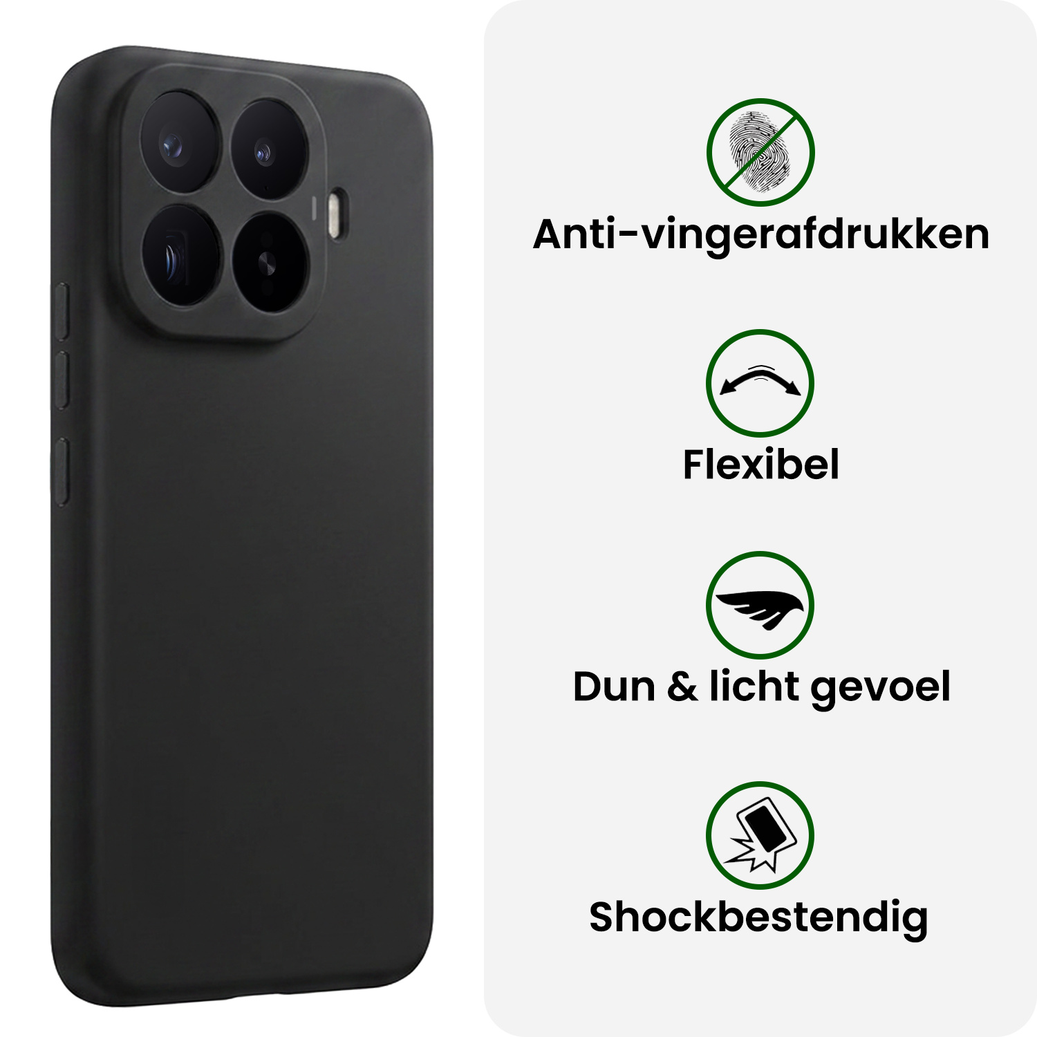BASEY. BASEY. Xiaomi 17T Hoesje Siliconen - Zwart