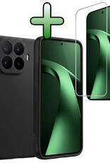 BASEY. BASEY. Xiaomi 17T Hoesje Siliconen Met Screenprotector - Zwart